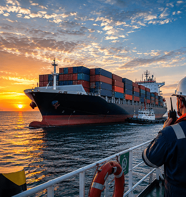 Skali remote physician support for maritime crew on a container ship at sea